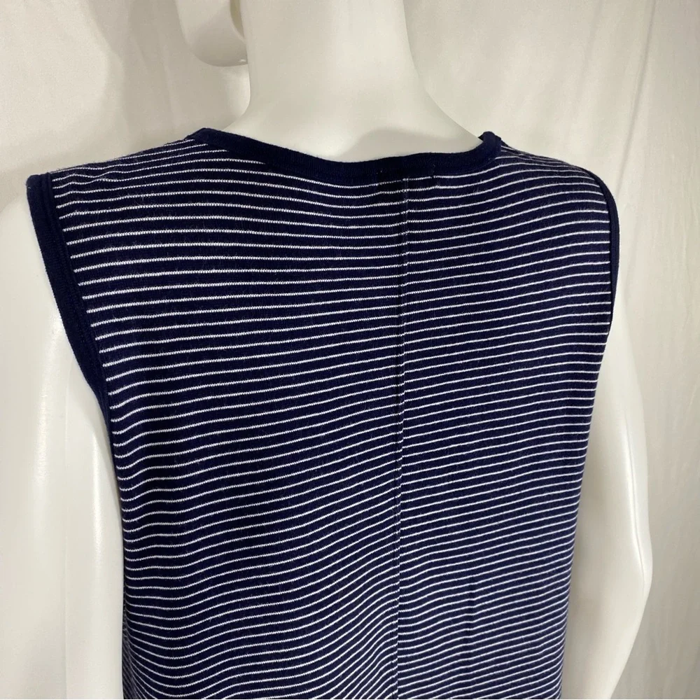 J.Crew Navy Blue Striped Sleeveless Tank Dress